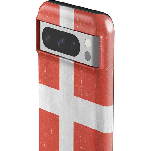 Denmark Flag Distressed Google Pixel 8 Pro Impact Case